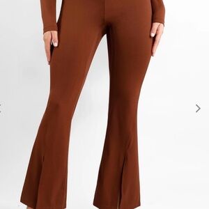 Popilush Shapewear High Rise Tummy Control Split Hem Flare Leg Pants
